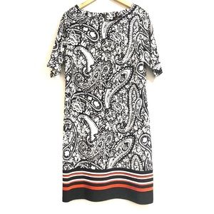 💙3/$25 NWOT ILe New York Paisley Midi Shift Dress- 12